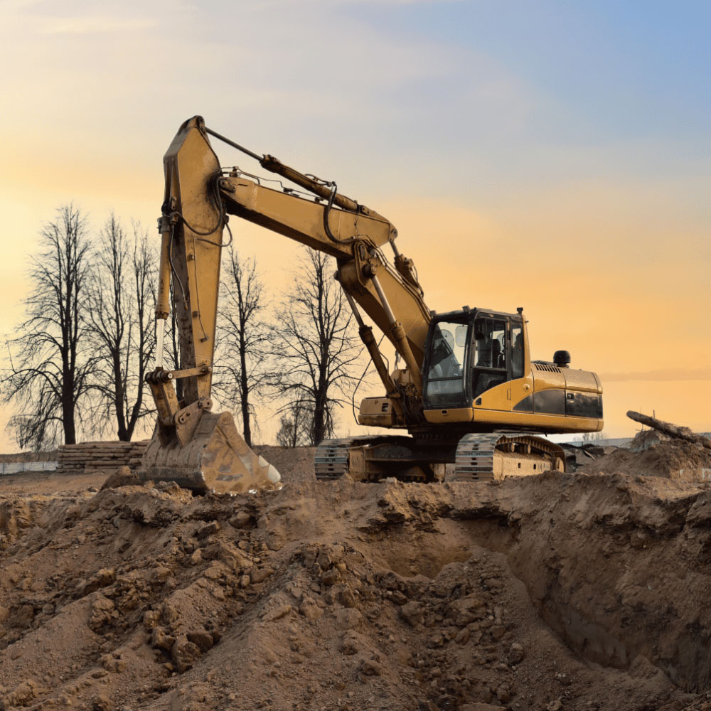 Trabajo de movimiento de tierra y preparacion de terreno
